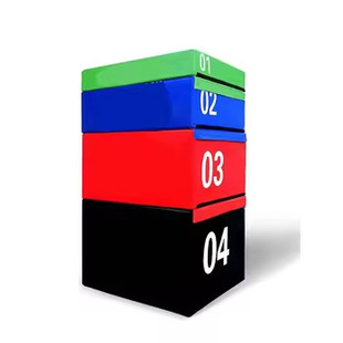 Software physical training jump box combination four jump box