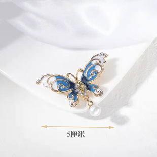 Exquisite butterfly brooch women's high-end elegant sweater suit fixed clothes all-match pin factory direct sale wholesale