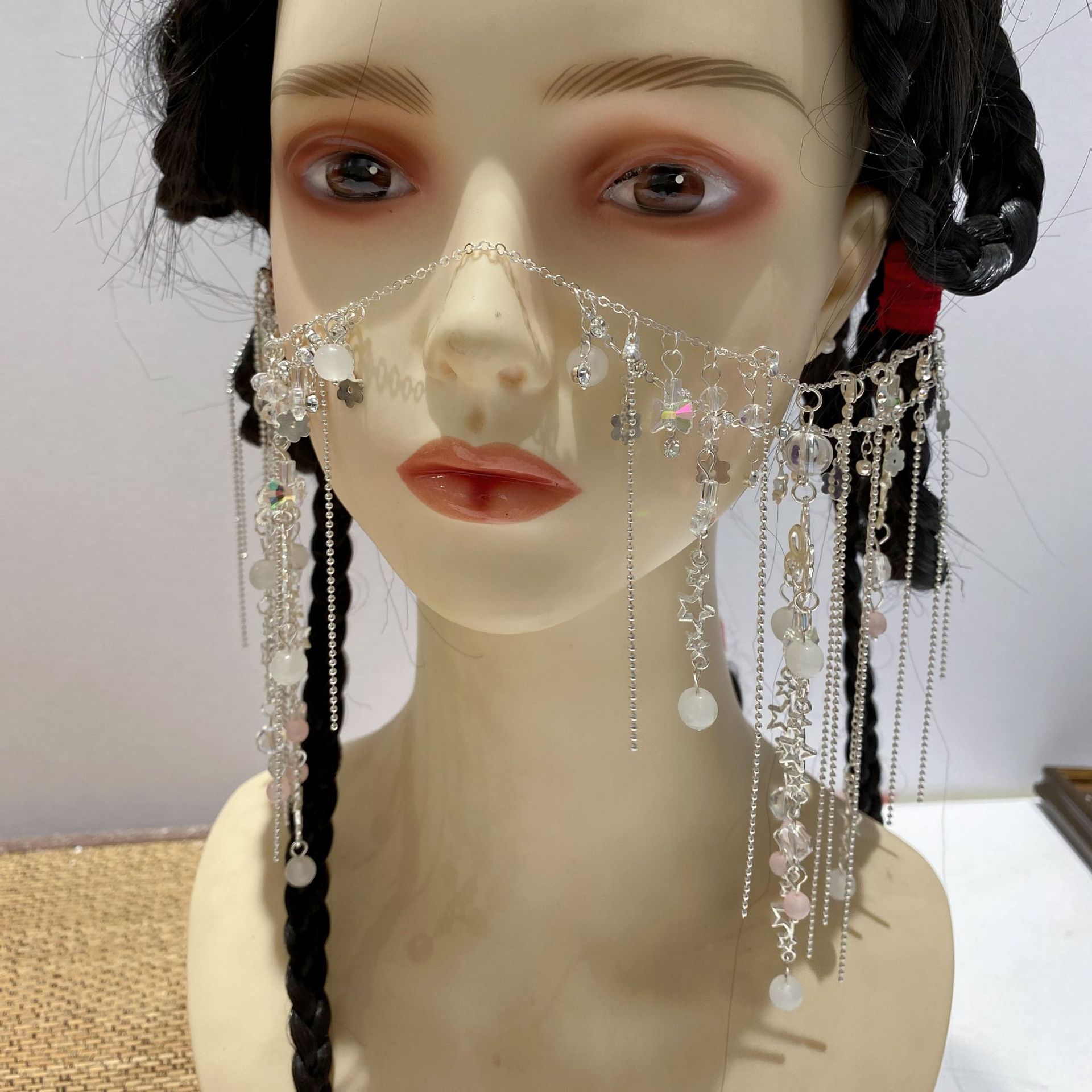 New Antique Hanfu silver Series Butterfly Fairy Hair Crown Tassel Step suit Fairy Exoticism Makeup Accessories