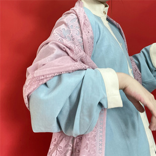 Antique Hanfu Cheongsam Hanming Uniform with Hollow Lace Tassel Lace Shawl Vintage Cardigan Outer