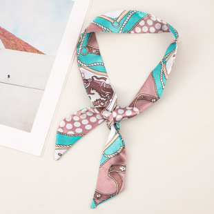 Wholesale Long Silk Scarf Hair Band Creative Women's Thin Narrow Ribbon Joker Hair Accessories Hair Rope Tie Handle Decorative Hair Weaving