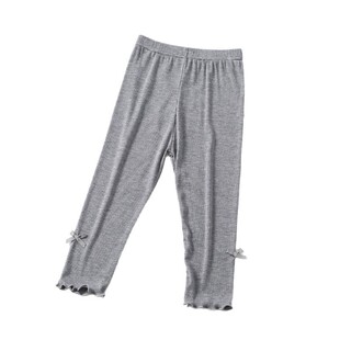 Children's Cropped Pants Summer Thin Girls' Modal Bottoming Pants Baby Ice Silk Thin 7-Minute Shorts for Outer Wear