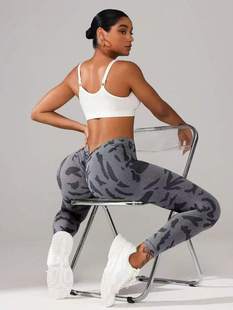 AliExpress Explosions V Waist Seamless Yoga Pants Peach Hip Fitness Pants Women's Outdoor Sports Pants leggings