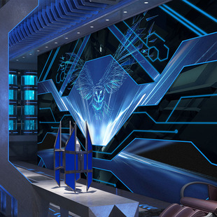 3D стерео технология Sense DJ сценический фон обои KTV бар коробка украшения росписи E-Sports Hall Интернет-кафе обои