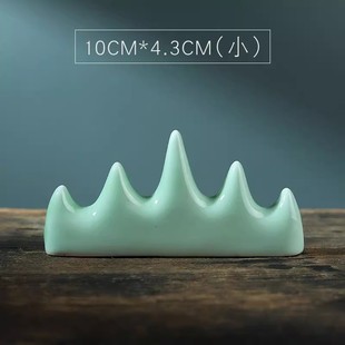 Fuhu celadon ceramic pen holder pen mountain brush holder pen holder pen holder town ruler study Four Treasures ornaments calligraphy paperweight