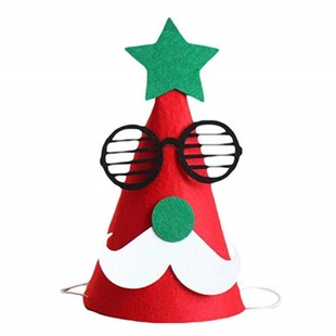 Cross-border three-dimensional decorative felt Christmas hat DIY handmade cartoon old man felt holiday party felt Christmas hat
