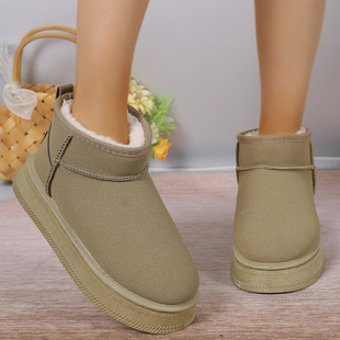 Cross-border foreign trade 2024 new thick-soled fashion design fur boots warm foot short tube warm snow boots women