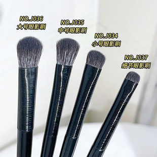 JONBOS Wooden Handle Eye Shadow Brush Soft Wool Fiber Hair Large Detail Tapered Silkworm Sleeping Brush Eye Snoop Brush Makeup Brush