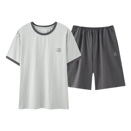 莫代尔男士睡衣夏季男款高级感大码青年男生夏天冰凉感家居服休闲
