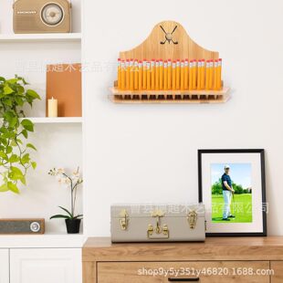 Wooden Pencil Sketch Charcoal Storage Rack Painting Tool Storage Golf Pencil Storage Wall-Mounted Pencil Rack