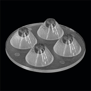 Recommended Supply 50 Diameter 15 Degree Fine Bead Surface Four-in-one Module Lens for 3535, 3030, 2835 LED