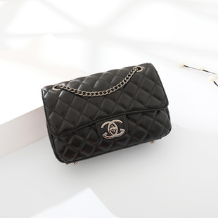 Sheepskin Bag Women's 2023 New Online Popular Fashionable Korean Style Chanel-style Rhombic Chain Bag All-match Shoulder Crossbody Bag