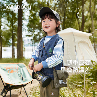 jellybaby boys vest spring and autumn wholesale cotton Denim outdoor vest small and medium children's casual coat