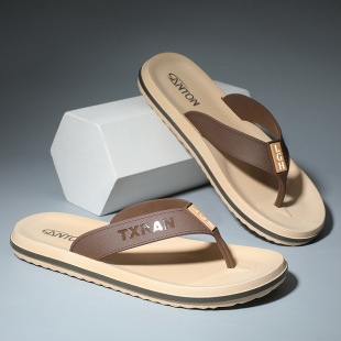 Herringbone slippers men's non-slip deodorant wear-resistant outdoor beach slippers men's home high quality flip flops