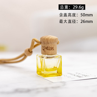 Colorful car aromatherapy empty bottle car pendant glass bottle packaging fragrance empty bottle creative pendant in stock wholesale
