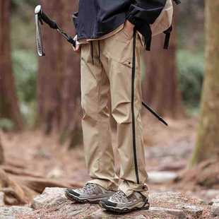 Camel HJCAMEL Outdoor Mountaineering Three-prevention Charge Pants Men's Autumn and Winter 2024 fleece-lined Loose Casual Overalls