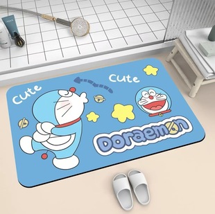 Мультяшный анимированный Doraemon диатомовая грязь коврик для ванной комнаты нескользящий всасывающий коврик для ванной комнаты коврик для туалета