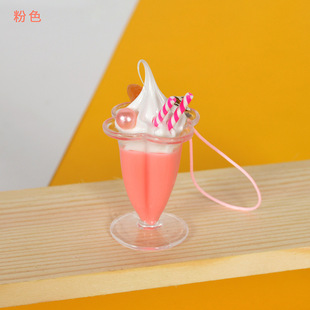 Power Factory Kawaii Simulation Sundae Cream Ice Cream Cup Pendant Cute Simulation Cake Food Play Hanging Ornaments