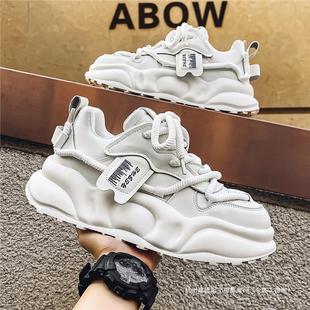 Men's Shoes Autumn High-end All-match Casual Sneakers Youth Sports Non-slip Thick Sole Increased White Torre Trendy Shoes