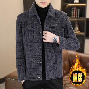 2024 autumn and winter luxury wheat-new mink men's coat casual jacket cotton and thickening warm wool 1029
