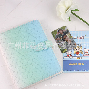 Black and White Gradient Leather Large Capacity 256 into 3-inch Photographic Album Collection Book