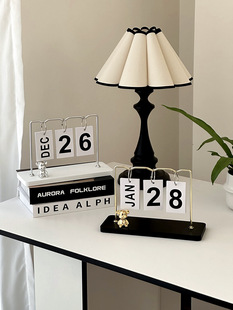 Calendar Ornaments European Simple Wooden Creative New Desk Calendar ins Office Study Desktop Decoration Small Hot Style