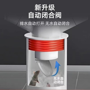 Kitchen downcomer three-way drain pipe interface vegetable basin sink deodorant artifact multi-function water separator connector