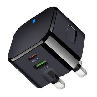 Трансграничное зарядное устройство 20WPD+QC3.0 британского стандарта A+C, двухпортовое дорожное зарядное устройство для быстрой зарядки, складной адаптер источника быстрой зарядки