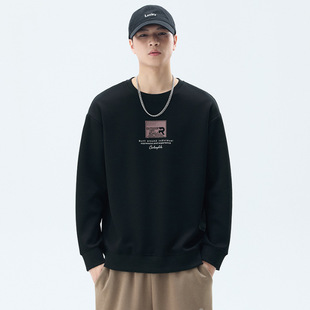 Sweatshirt Men's 2024 New Spring and Autumn Youth Design Sense Trendy Printing Interior Casual