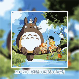 Digital oil painting diy fill painting acrylic oil painting healing decorative painting night market stall batch 20*20cm