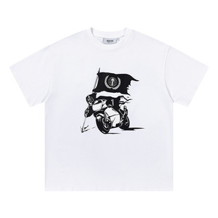 Американский прилив trapstar с короткими рукавами мужская пара ins High Street летняя свободная повседневная модная футболка женская