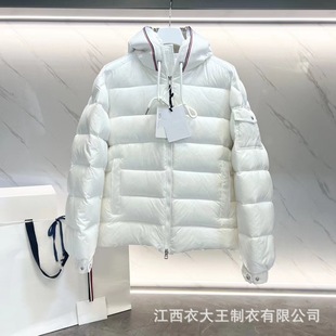 M Mengjia белый гусиный пуховик с короткой капюшоном утолщенный теплый пуховик для мужчин и женщин с одинаковым пальто для пар 2023