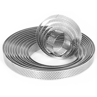 0.8mm stainless steel 304 round punching tower ring baking tool mousse ring cheese tart ring creative cake mold
