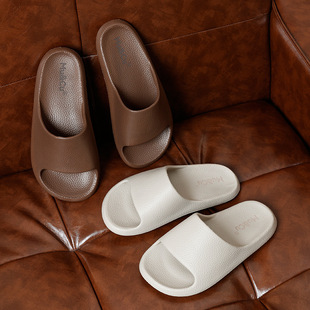 Mocha Light Luxury Quiet Women's Sandals Spring and Summer Home Non-slip Bathroom Slippers Couple High-grade Breathable Non-stinky Feet