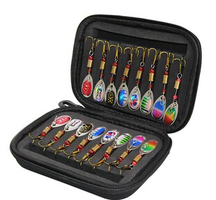 Luya suit outdoor bag 16 pieces 6cm/3G rotating sequins suit small bag composite sequin bait horse mouth sequin bag