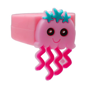 New Ocean World Animal Ring Cute Cartoon Ring Children's Ring PVC Soft Rubber Toy Small Gift