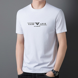 Short-Sleeved Men's T-Shirt New Youth Korean Style Fashion Trendy Half-Sleeved Round Neck T-Shirt Men's Source Manufacturer Wholesale