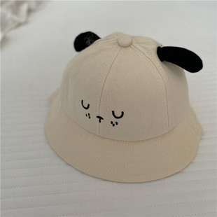 ins style baby hat autumn and winter 2023 new Korean version of the bunny baby basin hat children's sun protection and sunshade fisherman hat