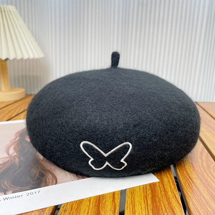 South Korea high quality Hat Women's Autumn and Winter Korean All-match Wool Wool Beret Big Head Showcase Small Painter Hat