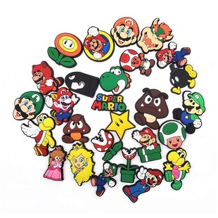 Classic Game Mario Hole Shoes Accessories PVC Soft Glue Shoe Buckle Diy Shoes Flower Shoes Decorative Garden Shoes Accessories