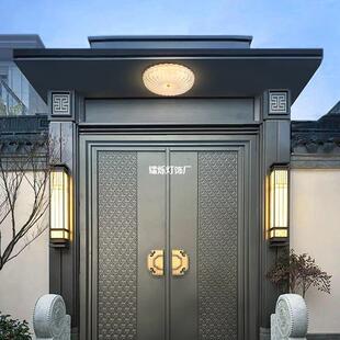 High-end copper ceiling lamp self-built house entrance door hall lamp eaves door front lamp villa entrance door lighting lamp