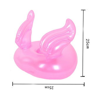 Cross border hot sale 30cm barbie doll accessories swimming ring pvc inflatable coke cup holder flamingo swimming ring wholesale