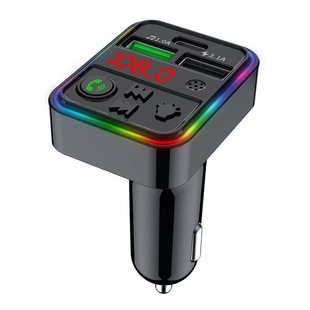Car mp3 Bluetooth player F18 hands-free call u disk type lossless sound quality 12V/24V car fm transmitter
