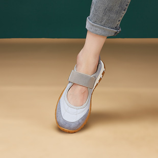 White Shoes Women's 2025 Spring and Summer New Velcro Mary Jane Casual sneaker Fashion All-match Breathable Women's Shoes