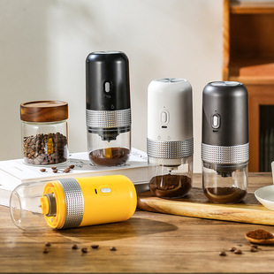 Electric Coffee Bean Grinder Small Household Pulverizer Ultra-fine Wet and Dry Ceramic Coffee Grinder Portable