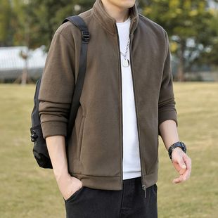 2025 Men's fleece-lined Sweater Zipper Men's Cashmere Men's Cardigan fleece-lined Thickened Men's Clothes