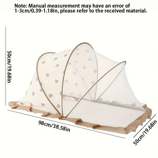 Amazon cross-border factory children's folding mosquito net installation-free portable baby luminous mosquito net full cover bottomless mosquito net