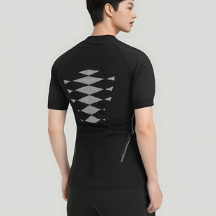 Spring and Summer Yoga Sports Running Tops for Men, Quick-Drying Dance Fitness Sweat Suits, Round Neck High-Elastic Short-Sleeved T-Shirts for Women