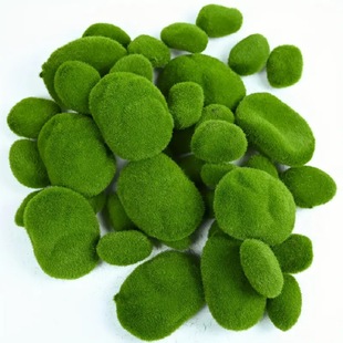 Simulated Moss Stone Micro Landscape Bonsai Landscaping Decoration Fake Moss Stone Artificial Flocking Stone