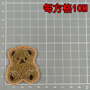Towel embroidery cartoon plush bear cloth stickers accessories fat year accessories in stock wholesale embroidery computer embroidery label stickers